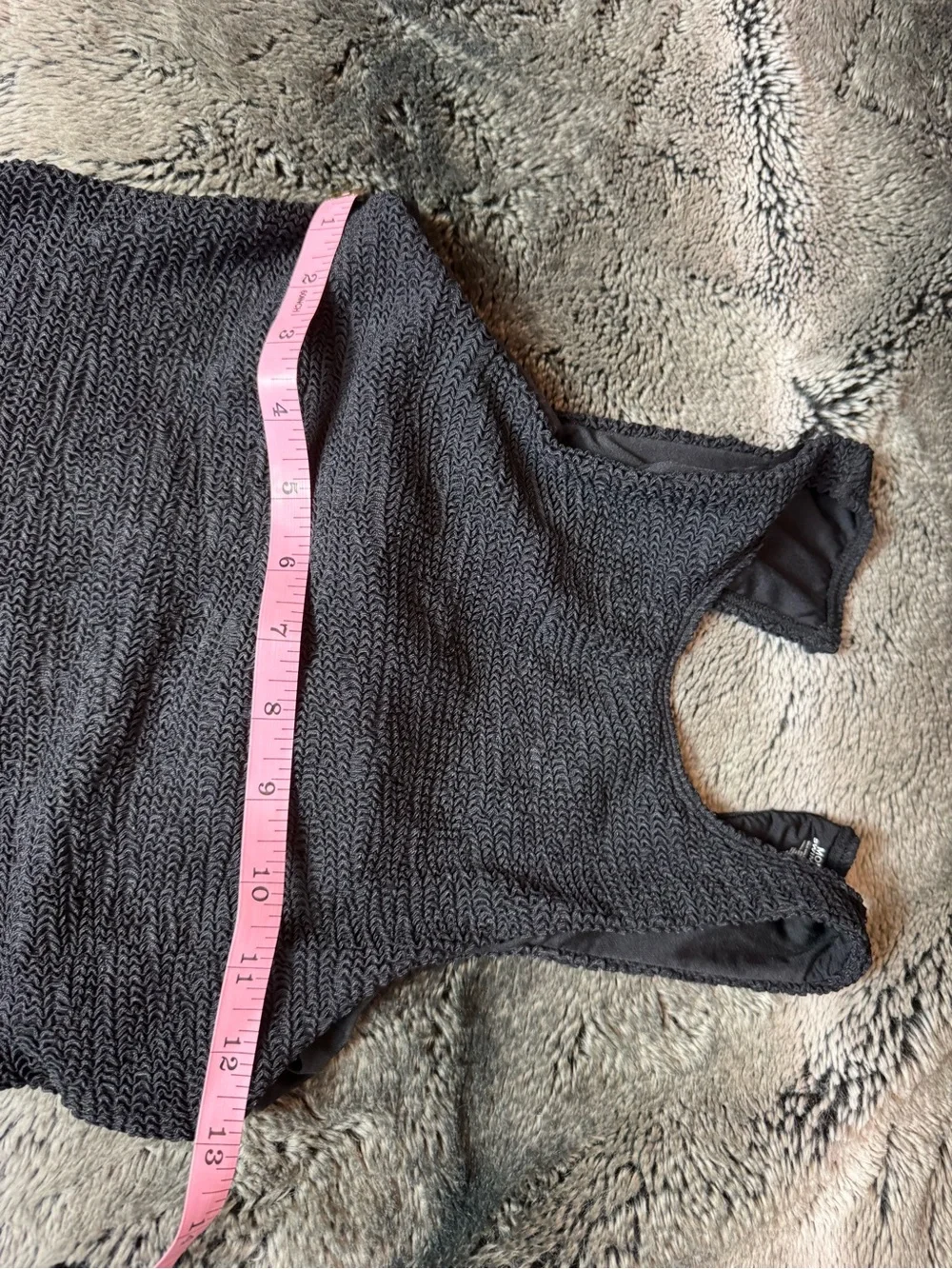 Monday Swimwear Kokomo Black Crinkle Swim Dress S NWOT